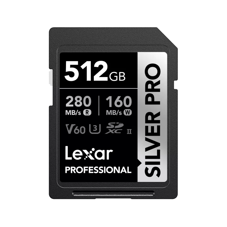 Lexar 512GB Professional SILVER PRO SDXC UHS-II Card